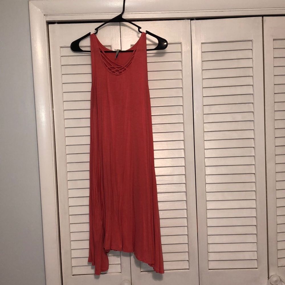 Pink swing dress. Has pockets!